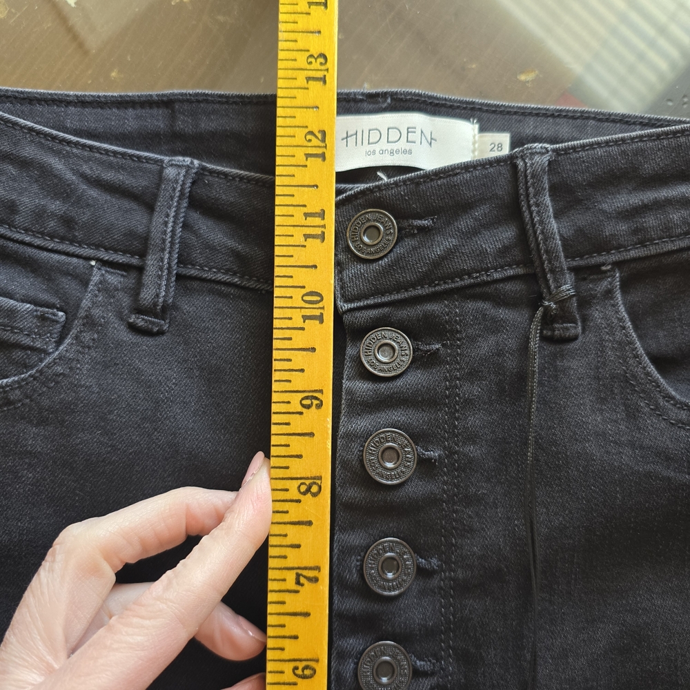 Hidden 28 High Rise Skinny Leg NWT Black Jeans - Picture 10 of 11